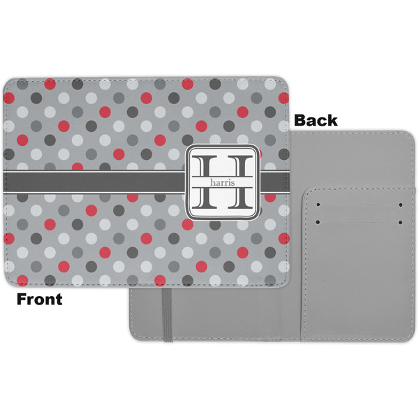 Red & Gray Polka Dots Passport Holder - Apvl