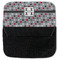 Red & Gray Polka Dots Pencil Case - Back Open