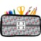 Red & Gray Polka Dots Pencil / School Supplies Bags - Small