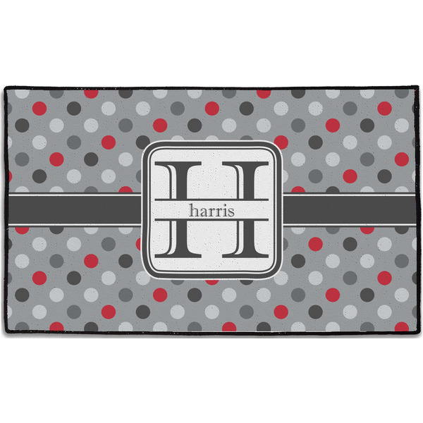Red & Gray Polka Dots Personalized - 60x36 (APPROVAL)