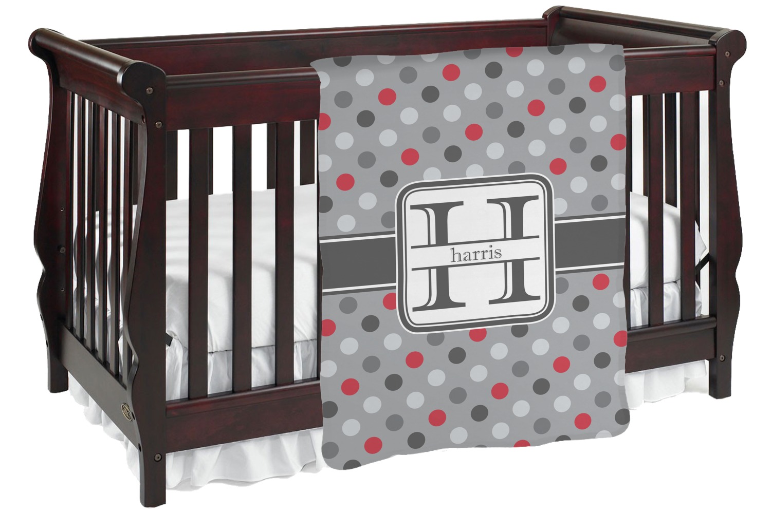 polka dot baby blanket