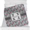Red & Gray Polka Dots Personalized Blanket