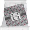 Red & Gray Polka Dots Minky Blanket (Personalized)