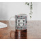 Red & Gray Polka Dots Personalized Coffee Mug - Lifestyle