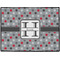 Red & Gray Polka Dots Personalized Door Mat - 24x18 (APPROVAL)