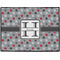 Red & Gray Polka Dots Door Mat (Personalized)