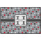 Red & Gray Polka Dots Door Mat - 36"x24" (Personalized)