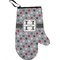 Red & Gray Polka Dots Personalized Oven Mitt