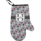 Red & Gray Polka Dots Right Oven Mitt (Personalized)