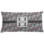 Red & Gray Polka Dots Pillow Case - King (Personalized)