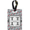 Red & Gray Polka Dots Personalized Rectangular Luggage Tag