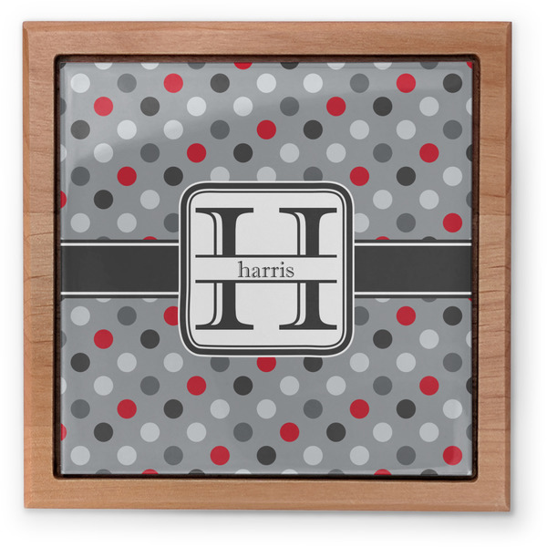 Red & Gray Polka Dots Pet Urn - Apvl