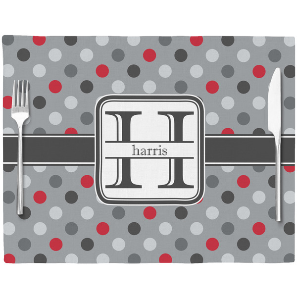 Red & Gray Polka Dots Placemat with Props