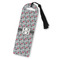Red & Gray Polka Dots Plastic Bookmarks - Front