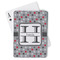 Red & Gray Polka Dots Playing Cards (Personalized)