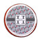 Red & Gray Polka Dots Printed Icing Circle - Medium - On Cookie