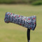 Red & Gray Polka Dots Putter Cover - On Putter