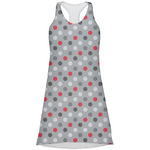 Red & Gray Polka Dots Racerback Dress - 2X Large