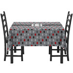 Red & Gray Polka Dots Tablecloth (Personalized)