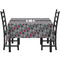 Red & Gray Polka Dots Rectangular Tablecloths - Side View