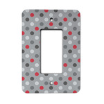 Red & Gray Polka Dots Rocker Style Light Switch Cover