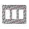 Red & Gray Polka Dots Rocker Light Switch Covers - Triple - MAIN
