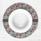 Red & Gray Polka Dots Round Linen Placemats - LIFESTYLE (single)