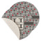 Red & Gray Polka Dots Round Linen Placemats - MAIN (Single Sided)