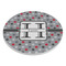 Red & Gray Polka Dots Round Stone Trivet - Angle View