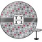 Red & Gray Polka Dots Round Table Top