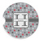 Red & Gray Polka Dots Sandstone Car Coaster - Single