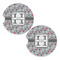 Red & Gray Polka Dots Sandstone Car Coasters - Set of 2