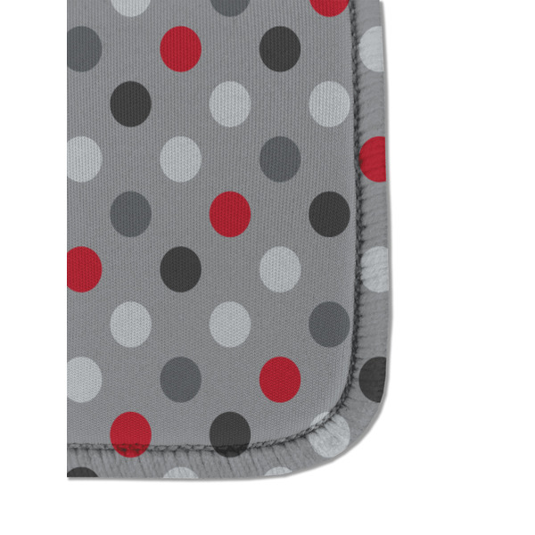 Red & Gray Polka Dots Sanitizer Holder Keychain - Detail