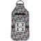 Red & Gray Polka Dots Sanitizer Holder Keychain - Large (Front)