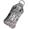 Red & Gray Polka Dots Sanitizer Holder Keychain - Large in Case