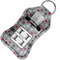 Red & Gray Polka Dots Sanitizer Holder Keychain - Small in Case