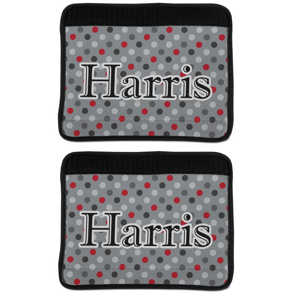 Red & Gray Polka Dots Seat Belt Cover (APPROVAL Update)