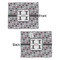 Red & Gray Polka Dots Security Blanket - Front & Back View