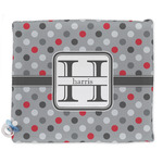Red & Gray Polka Dots Security Blanket - Single Sided (Personalized)