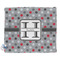Red & Gray Polka Dots Security Blanket - Front View