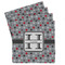 Red & Gray Polka Dots Set of 4 Sandstone Coasters - Front View