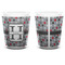 Red & Gray Polka Dots Shot Glass - White - APPROVAL