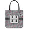 Red & Gray Polka Dots Canvas Tote Bag - Small - 13"x13" (Personalized)