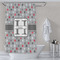 Red & Gray Polka Dots Shower Curtain Lifestyle