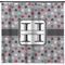 Red & Gray Polka Dots Shower Curtain (Personalized)