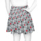 Red & Gray Polka Dots Skater Skirt - Back
