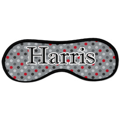 Red & Gray Polka Dots Sleeping Eye Masks - Large (Personalized)