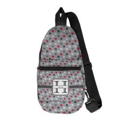 Red & Gray Polka Dots Sling Bag (Personalized)