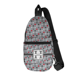 Red & Gray Polka Dots Sling Bag (Personalized)