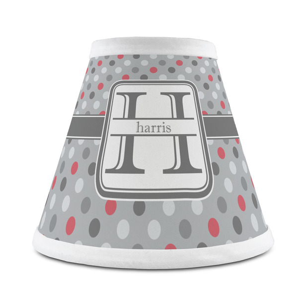 Custom Red & Gray Polka Dots Chandelier Lamp Shade (Personalized)